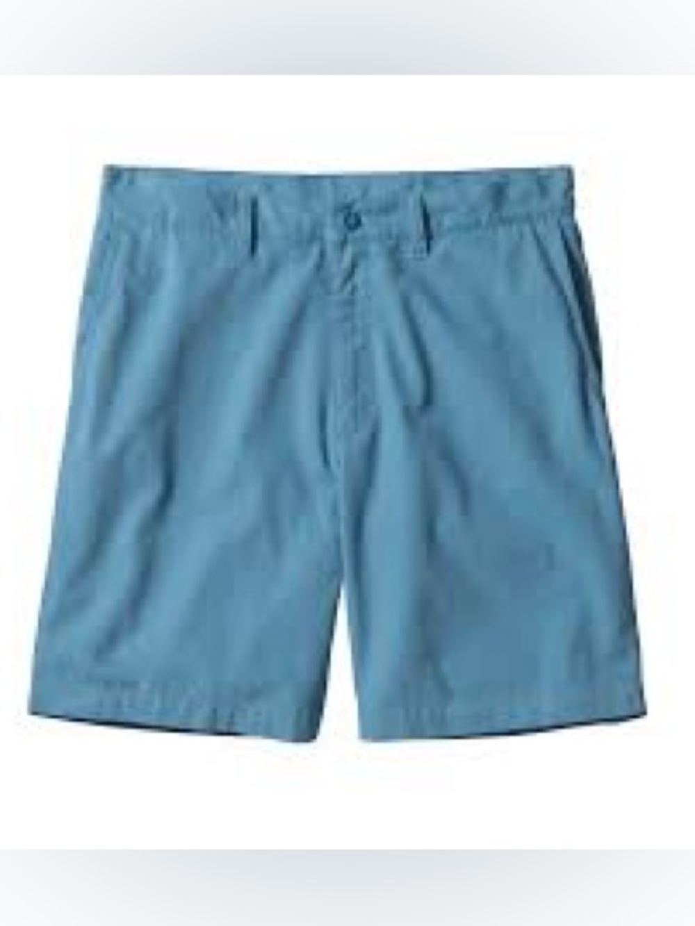 PATAGONIA All-Wear Shorts - 8"" Catalyst Blue Flat Front Organic Cotton sz 34